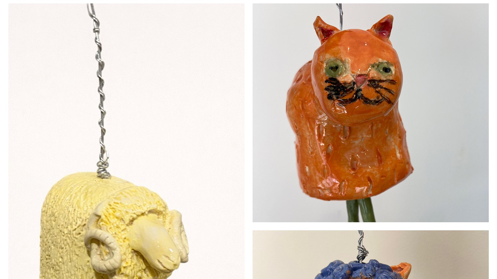 Pottery Animal Bells